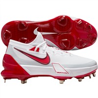NIKE Men's Force Zoom Trout 9 Elite Metal Baseball Cleats, White/Red