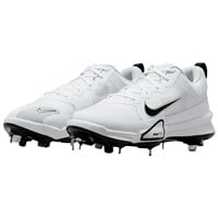 NIKE Men's Force Zoom Trout 9 Pro Metal Baseball Cleats, White/Black