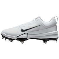NIKE Men's Force Zoom Trout 9 Pro Metal Baseball Cleats, White/Black
