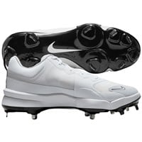 NIKE Men's Force Zoom Trout 9 Pro Metal Baseball Cleats, White/Black