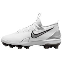 NIKE Men's Force Zoom Trout 9 Elite MCS Molded Baseball Cleats, White/Silver