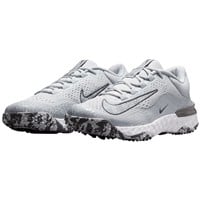 NIKE Women's Alpha Huarache Elite 4 Softball Fastpitch Turf Shoes, Grey/White
