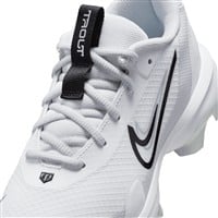 NIKE Youth Force Trout 9 Pro MCS Molded Baseball Cleats, White/Black
