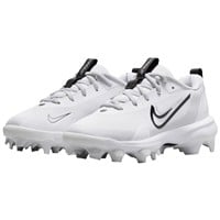 NIKE Youth Force Trout 9 Pro MCS Molded Baseball Cleats, White/Black