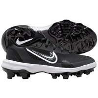 NIKE Youth Force Trout 9 Pro MCS Molded Baseball Cleats, Black/White