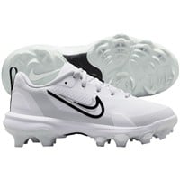 NIKE Youth Force Trout 9 Pro MCS Molded Baseball Cleats, White/Black