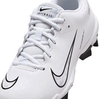 NIKE Youth Hyperdiamond 4 Keystone Molded Cleats, White/Black