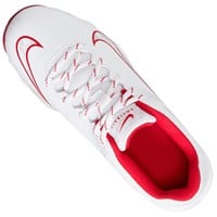 NIKE Youth Hyperdiamond 4 Keystone Molded Cleats, White/Red