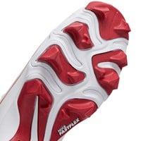 NIKE Youth Hyperdiamond 4 Keystone Molded Cleats, White/Red