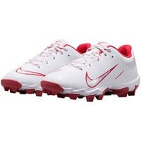 NIKE Youth Hyperdiamond 4 Keystone Molded Cleats, White/Red
