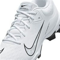 NIKE Women's Hyperdiamond 4 Keystone Molded Softball Fastpitch Cleats, White/Black