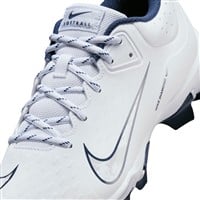 NIKE Women's Hyperdiamond 4 Keystone Molded Softball Fastpitch Cleats, White/Navy