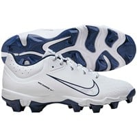 NIKE Women's Hyperdiamond 4 Keystone Molded Softball Fastpitch Cleats, White/Navy
