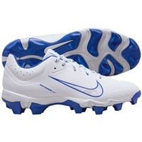 NIKE Women's Hyperdiamond 4 Keystone Molded Softball Fastpitch Cleats, White/Navy