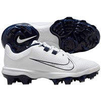 NIKE Women's Hyperdiamond 4 Pro MCS Molded Softball Fastpitch Cleats, White/Navy