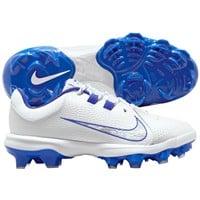 NIKE Women's Hyperdiamond 4 Pro MCS Molded Softball Fastpitch Cleats, White/Royal