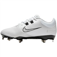 NIKE Women's Hyperdiamond 4 Pro Metal Softball Fastpitch Cleats, White/Grey