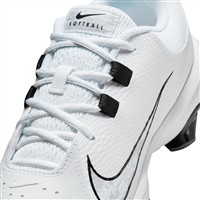 NIKE Women's Hyperdiamond 4 Pro Metal Softball Fastpitch Cleats, White/Grey