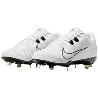 NIKE Women's Hyperdiamond 4 Pro Metal Softball Fastpitch Cleats, White/Grey