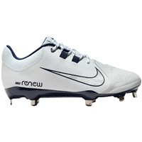 NIKE Women's Hyperdiamond 4 Pro Metal Softball Fastpitch Cleats, White/Royal