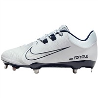 NIKE Women's Hyperdiamond 4 Pro Metal Softball Fastpitch Cleats, White/Royal
