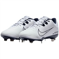 NIKE Women's Hyperdiamond 4 Pro Metal Softball Fastpitch Cleats, White/Royal