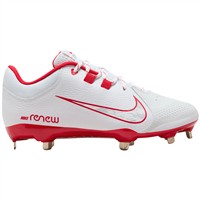 NIKE Women's Hyperdiamond 4 Pro Metal Softball Fastpitch Cleats, White/Royal