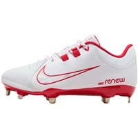 NIKE Women's Hyperdiamond 4 Pro Metal Softball Fastpitch Cleats, White/Royal