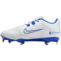 NIKE Women's Hyperdiamond 4 Pro Metal Softball Fastpitch Cleats, White/Royal