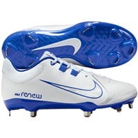 NIKE Women's Hyperdiamond 4 Pro Metal Softball Fastpitch Cleats, White/Royal