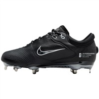 NIKE Women's Hyperdiamond 4 Elite Metal Softball Fastpitch Cleats, Black/Grey