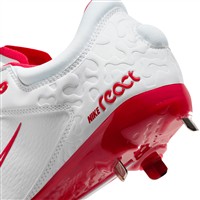 NIKE Women's Hyperdiamond 4 Elite Metal Softball Fastpitch Cleats, White/Red