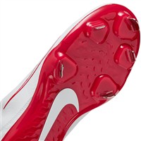 NIKE Women's Hyperdiamond 4 Elite Metal Softball Fastpitch Cleats, White/Red