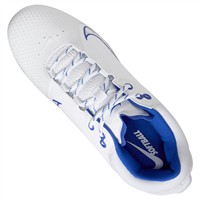NIKE Women's Hyperdiamond 4 Elite Metal Softball Fastpitch Cleats, White/Royal