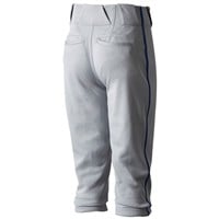 NIKE Youth Vapor Select 2 Piped Knicker Baseball Pants, Grey/Navy
