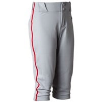 NIKE Youth Vapor Select 2 Piped Knicker Baseball Pants, Grey/Red
