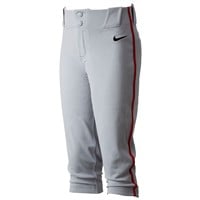 NIKE Youth Vapor Select 2 Piped Knicker Baseball Pants, Grey/Red