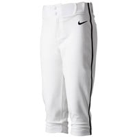 NIKE Youth Vapor Select 2 Piped Knicker Baseball Pants, White/Black