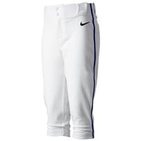 NIKE Youth Vapor Select 2 Piped Knicker Baseball Pants, White/Navy
