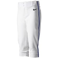 NIKE Youth Vapor Select 2 Piped Knicker Baseball Pants, White/Royal