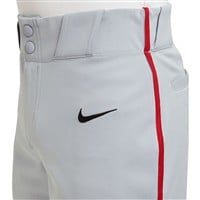 NIKE Youth Vapor Select 2 Piped Baseball Pants, Grey/Red