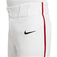 NIKE Youth Vapor Select 2 Piped Baseball Pants, White/Red