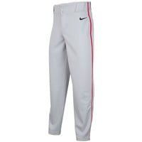 NIKE Youth Vapor Select 2 Piped Baseball Pants, Grey/Red