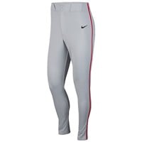 NIKE Men's Vapor Select 2 Piped Baseball Pants, Grey/Red