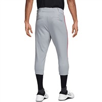 NIKE Men's Vapor Select 2 Knicker Piped Baseball Pants, Grey/Red
