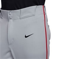 NIKE Men's Vapor Select 2 Knicker Piped Baseball Pants, Grey/Red