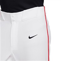 NIKE Men's Vapor Select 2 Knicker Piped Baseball Pants, White/Red