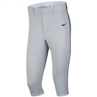 NIKE Men's Vapor Select 2 Knicker Piped Baseball Pants, Grey/Black