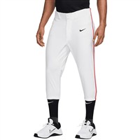 NIKE Men's Vapor Select 2 Knicker Piped Baseball Pants, White/Red