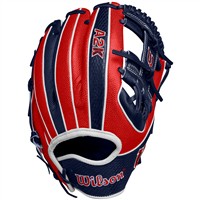Wilson A2K 1724SS Superskin 11.75in Baseball Glove (WBW1026171175), Red/Navy